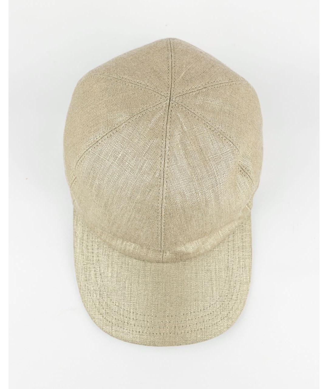 ELEVENTY Бежевая льняная кепка, фото 2