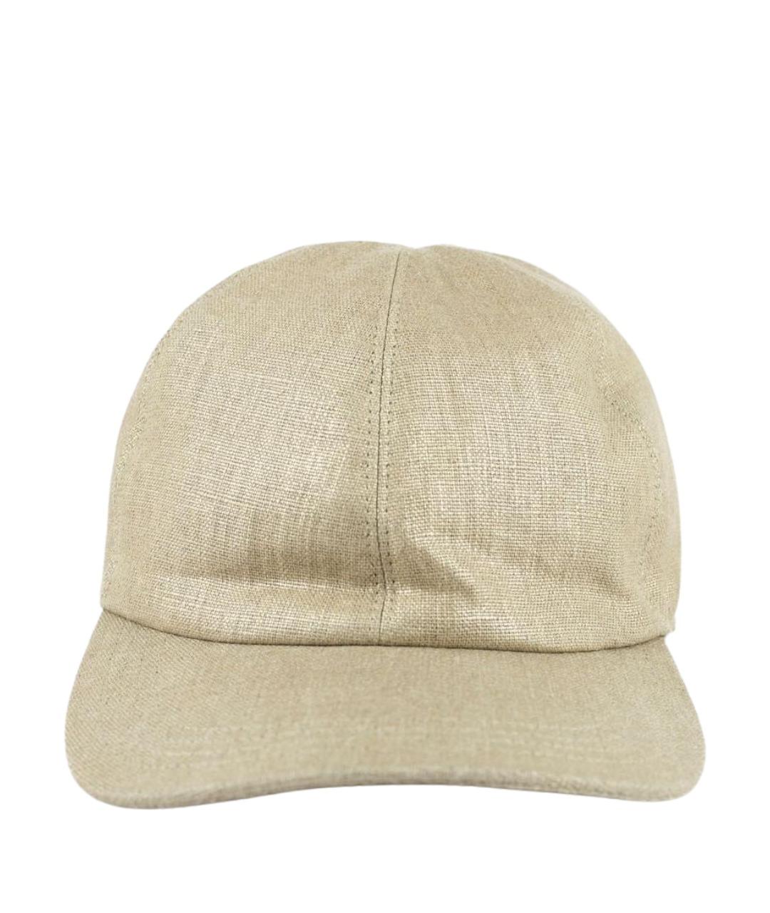 ELEVENTY Бежевая льняная кепка, фото 1