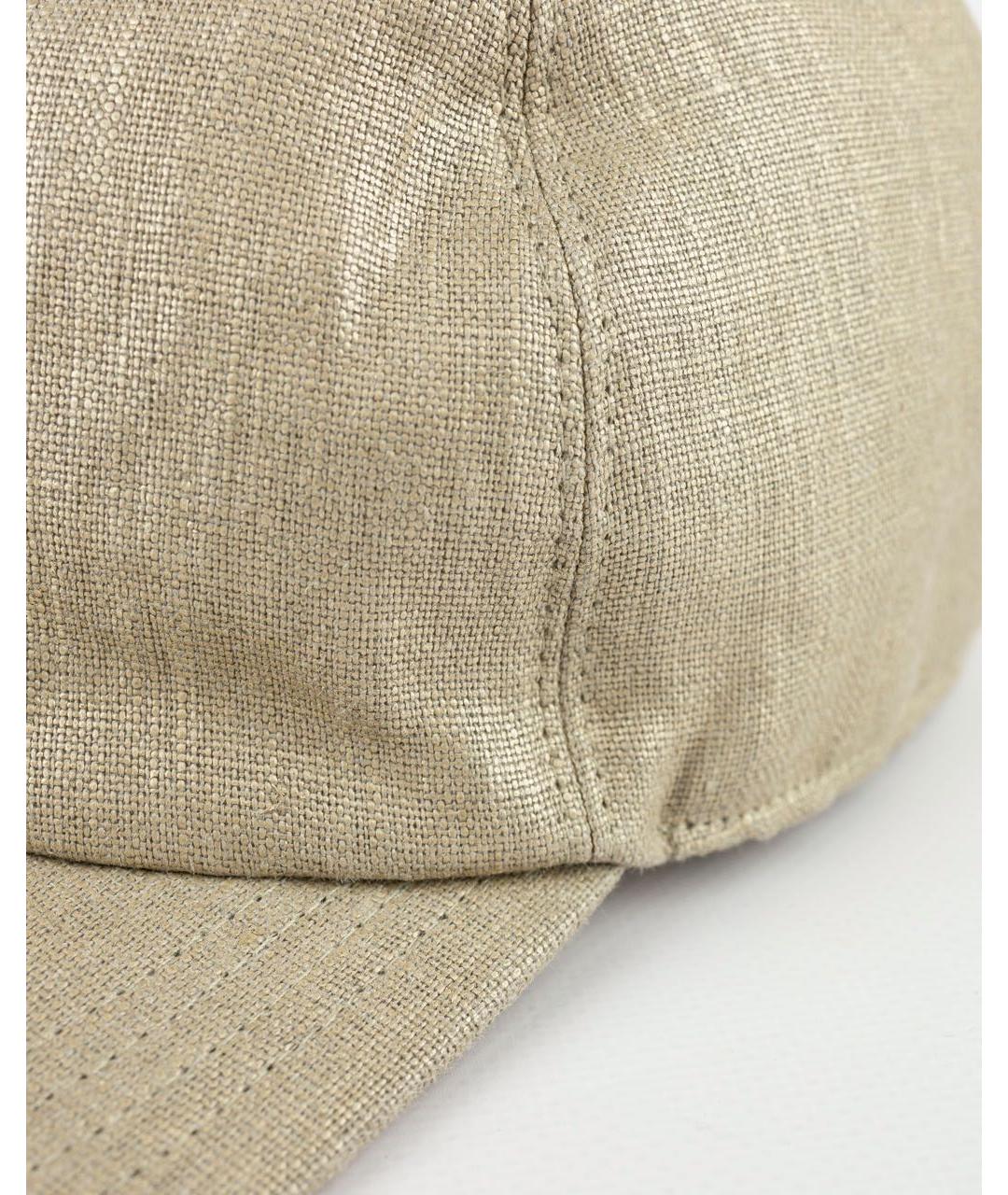 ELEVENTY Бежевая льняная кепка, фото 4