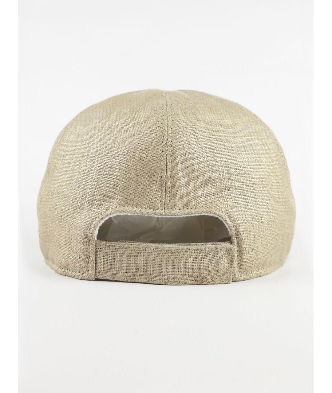 ELEVENTY Бежевая льняная кепка, фото 3