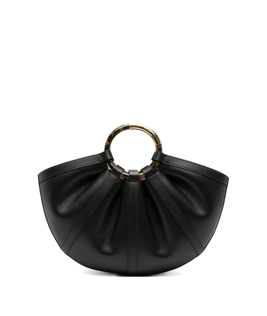 COCCINELLE Черная кожаная сумка тоут, фото 1