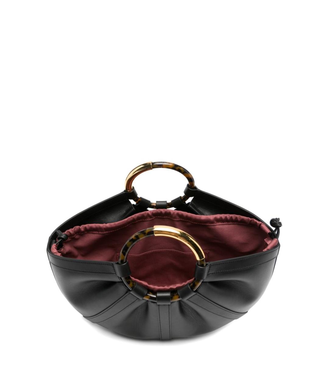 COCCINELLE Черная кожаная сумка тоут, фото 2