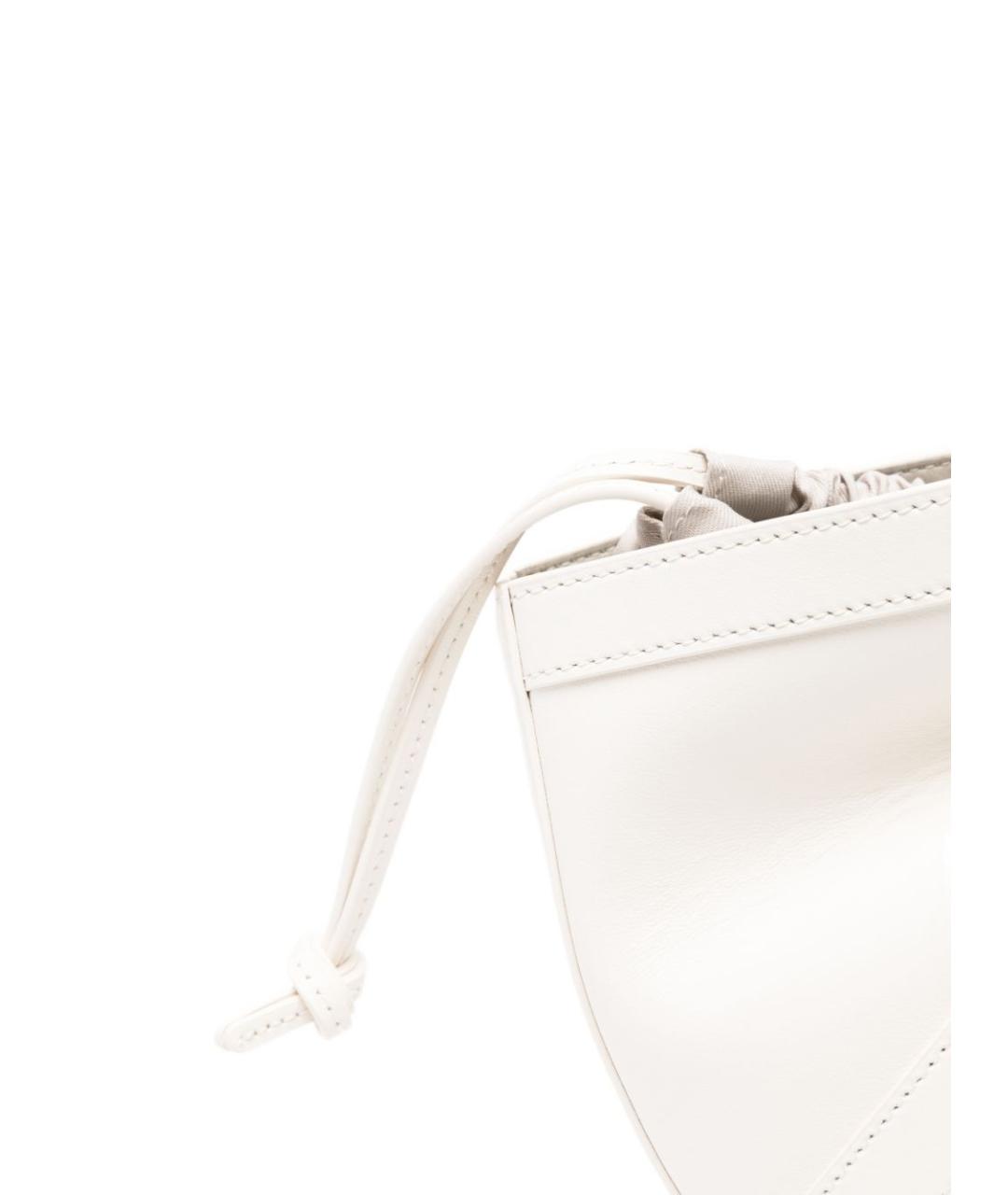 COCCINELLE Белая кожаная сумка с короткими ручками, фото 3
