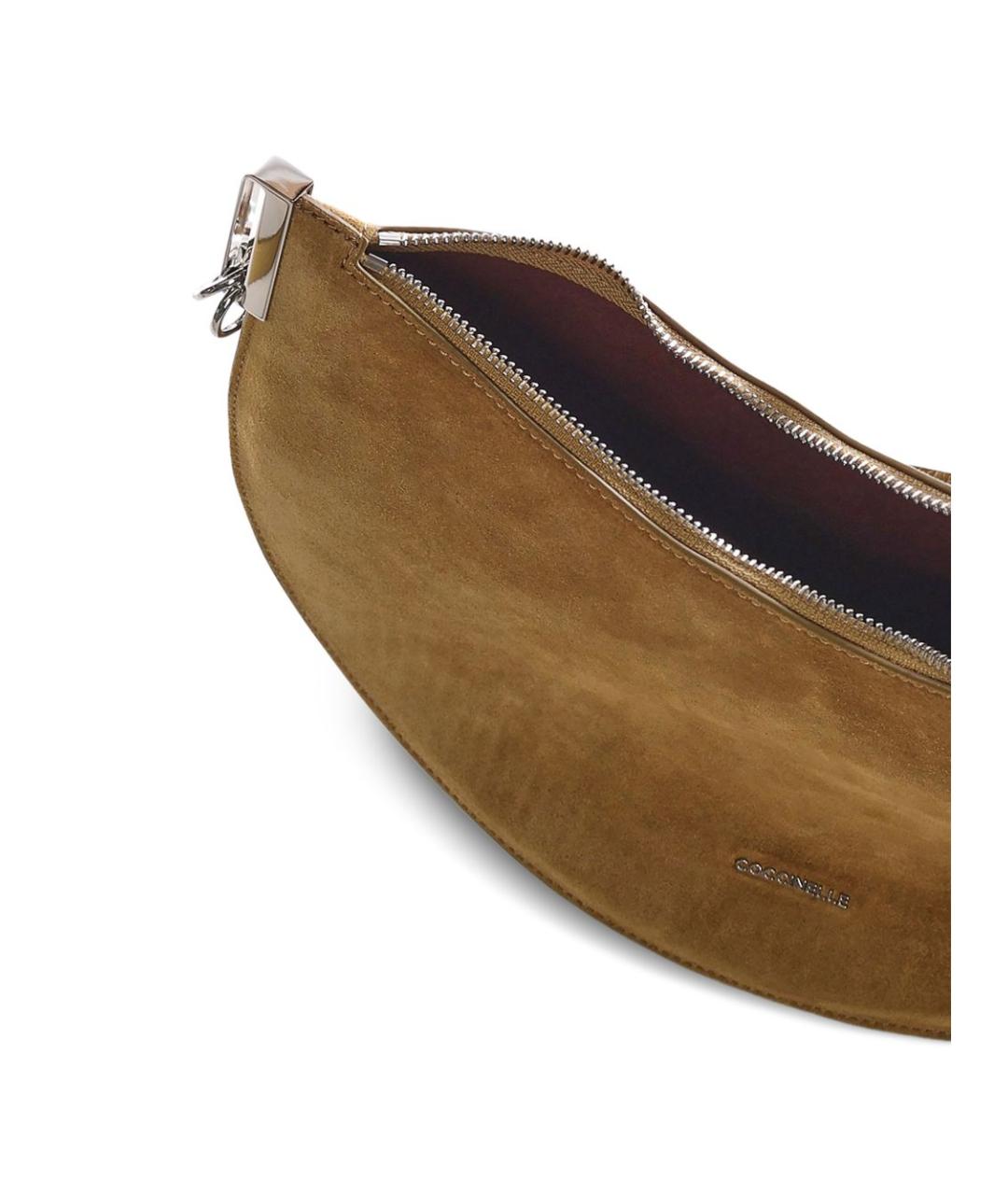 COCCINELLE Зеленая замшевая сумка тоут, фото 4