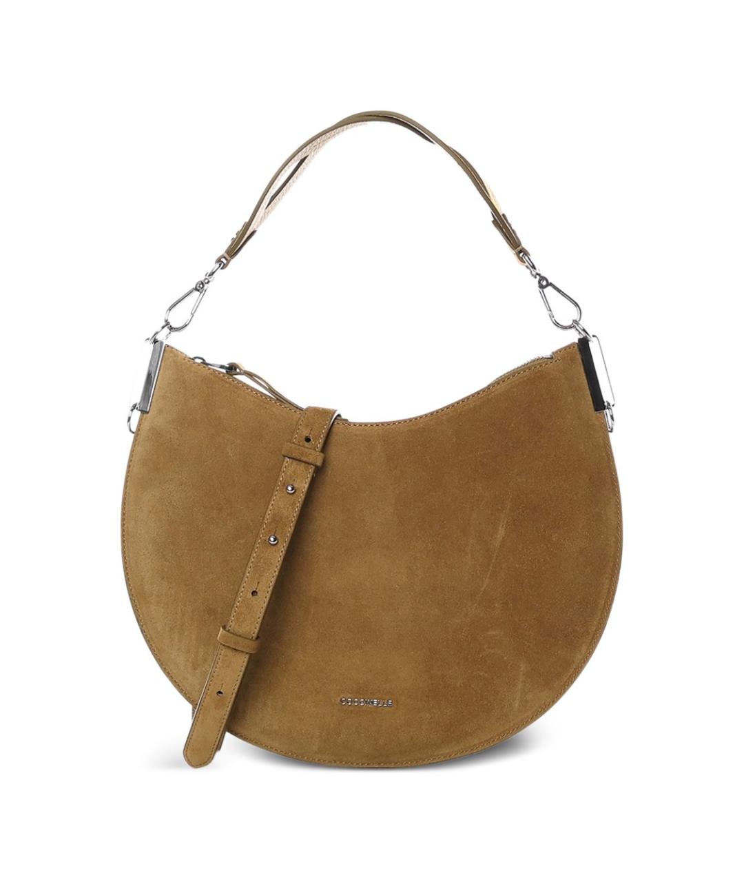 COCCINELLE Зеленая замшевая сумка тоут, фото 1