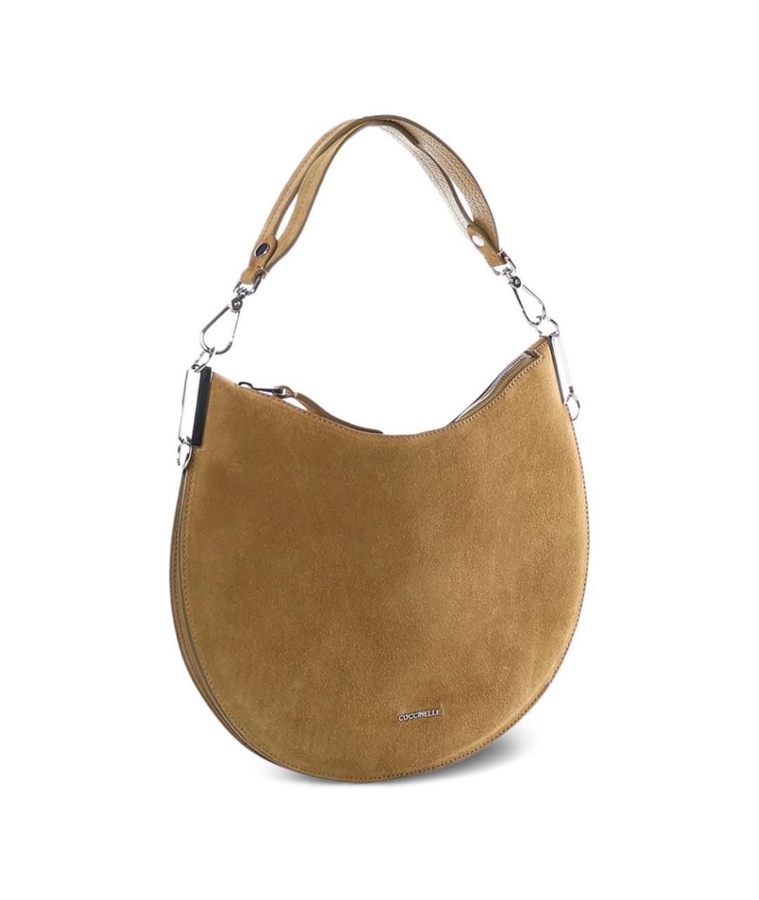 COCCINELLE Зеленая замшевая сумка тоут, фото 3