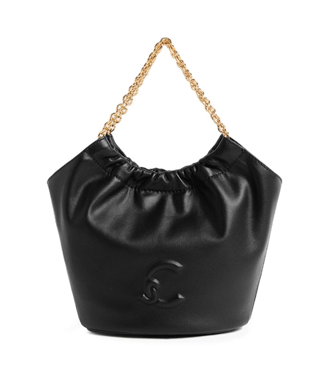 COCCINELLE Черная кожаная сумка тоут, фото 1