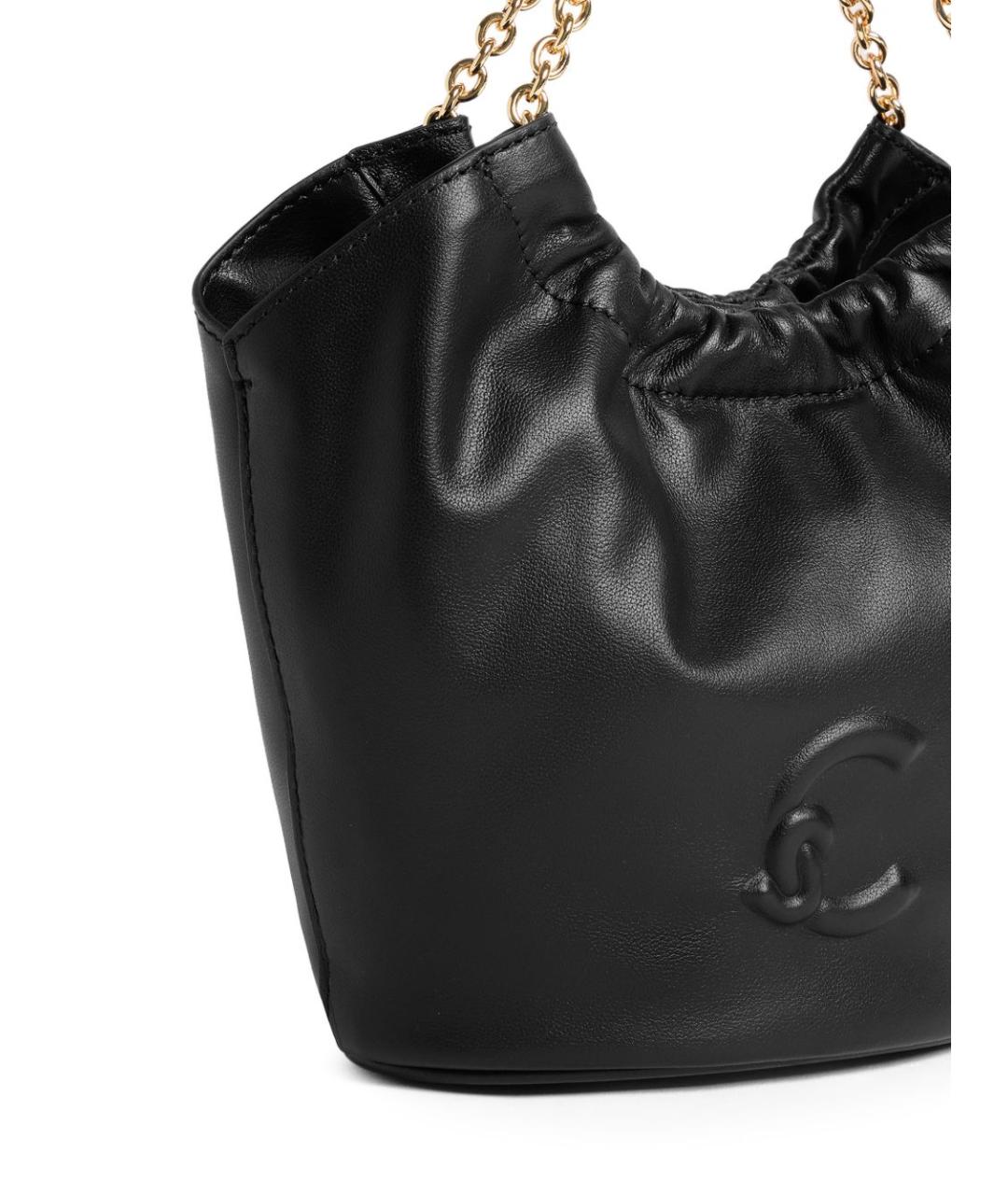 COCCINELLE Черная кожаная сумка тоут, фото 3