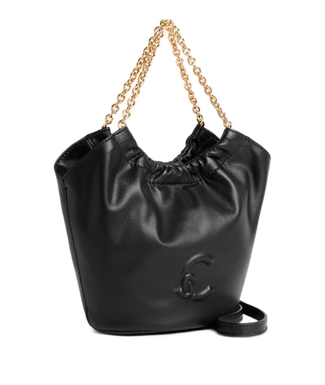 COCCINELLE Черная кожаная сумка тоут, фото 2