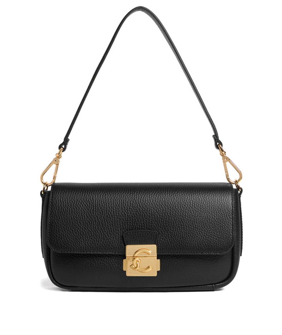 COCCINELLE Черная кожаная сумка через плечо, фото 1