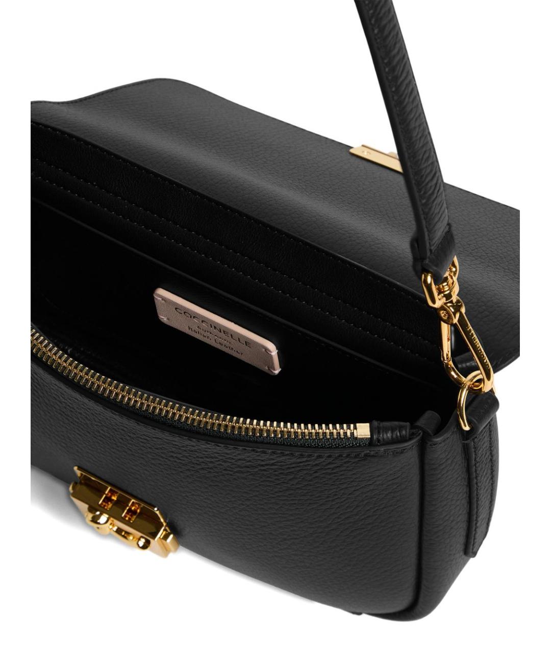 COCCINELLE Черная кожаная сумка через плечо, фото 2