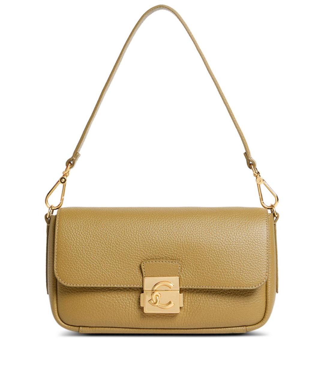 COCCINELLE Зеленая кожаная сумка через плечо, фото 1