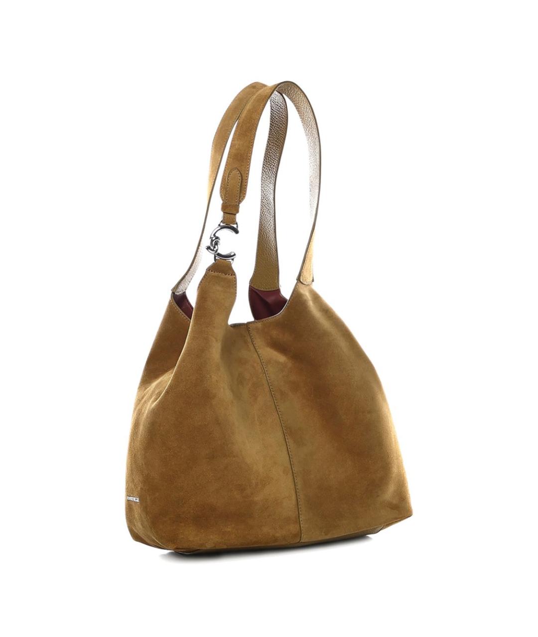 COCCINELLE Зеленая кожаная сумка тоут, фото 4