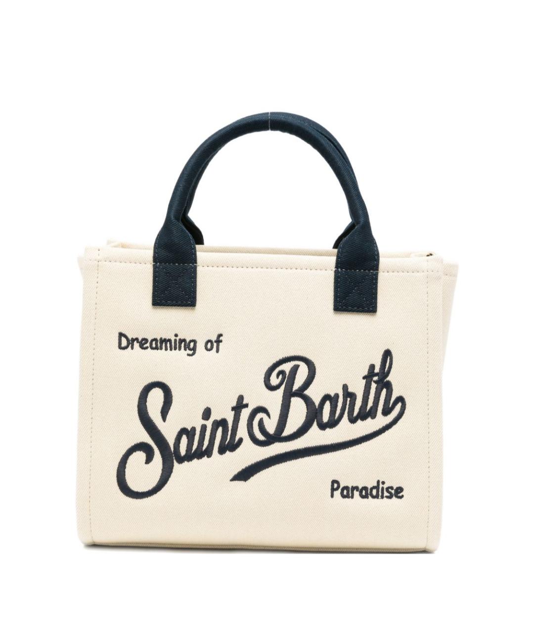 MC2 SAINT BARTH Бежевая тканевая сумка тоут, фото 1