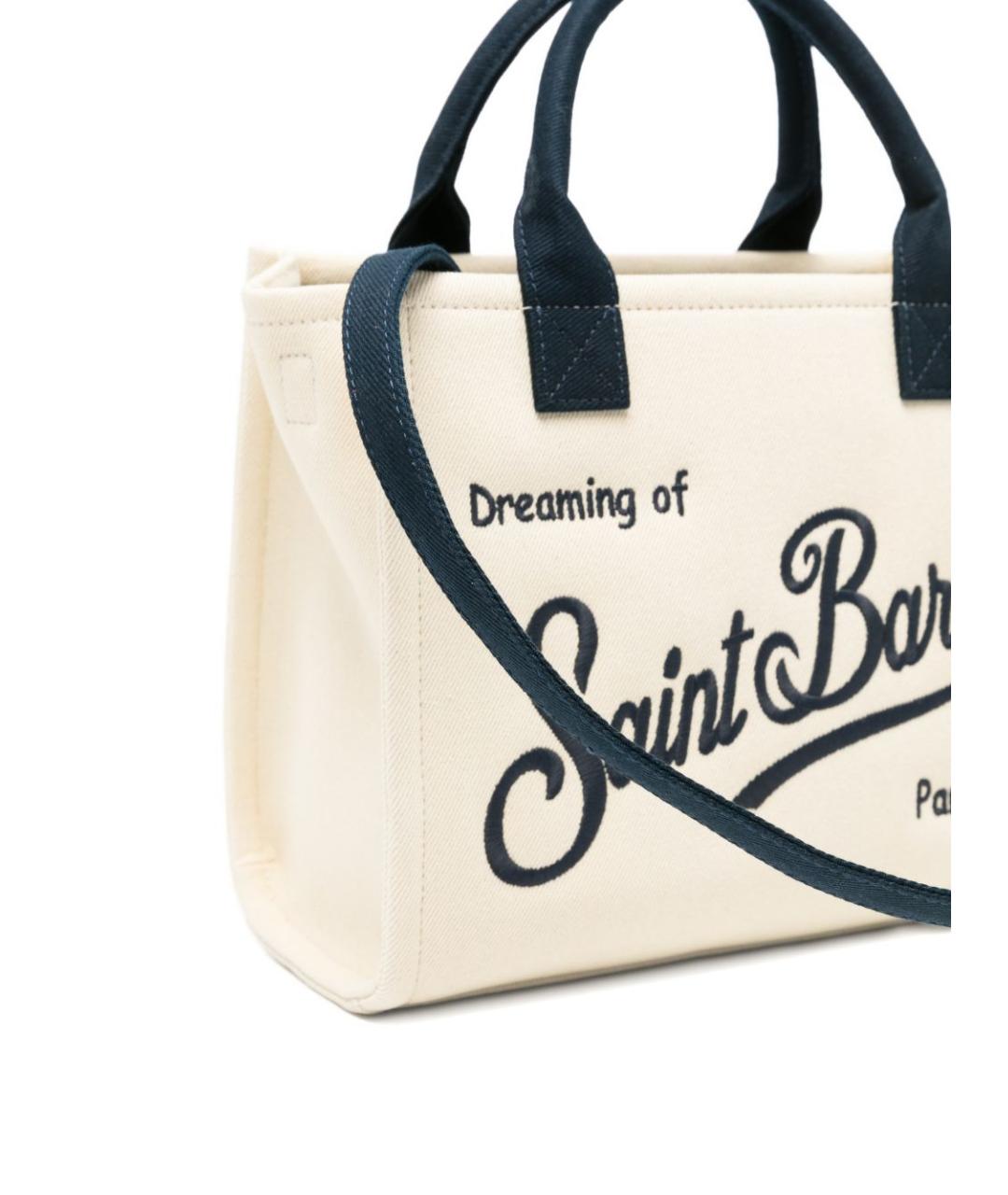 MC2 SAINT BARTH Бежевая тканевая сумка тоут, фото 2