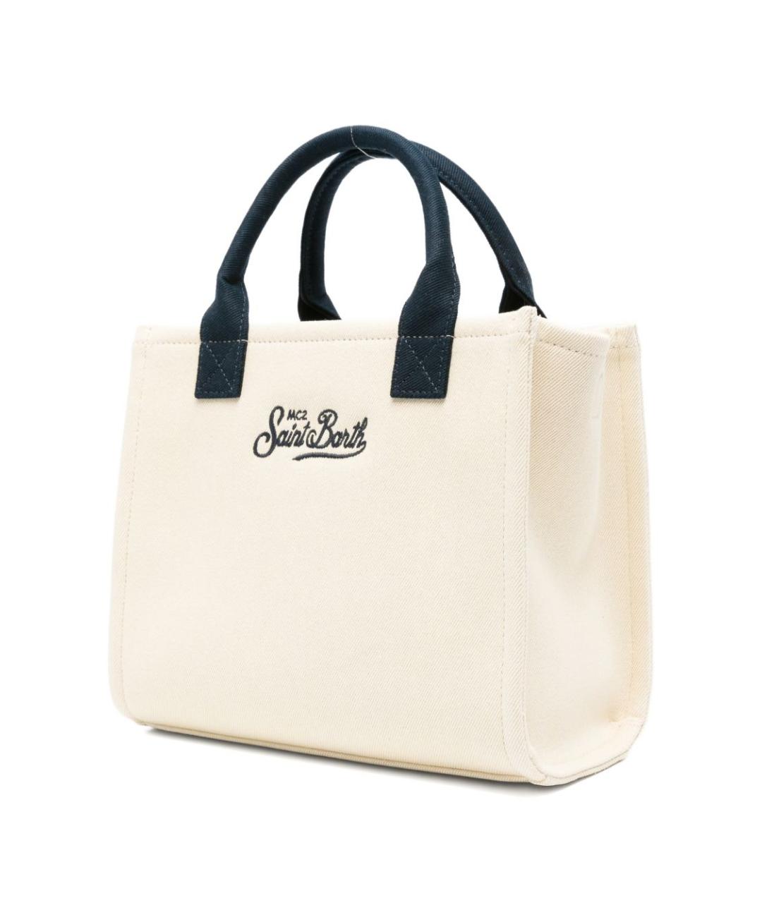 MC2 SAINT BARTH Бежевая тканевая сумка тоут, фото 4