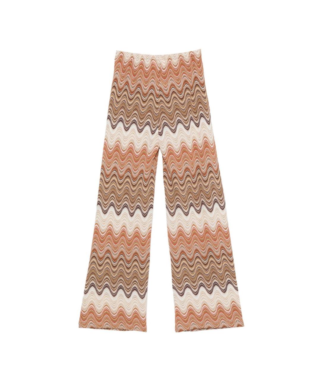 MC2 SAINT BARTH Коричневые полиэстеровые прямые брюки, фото 2