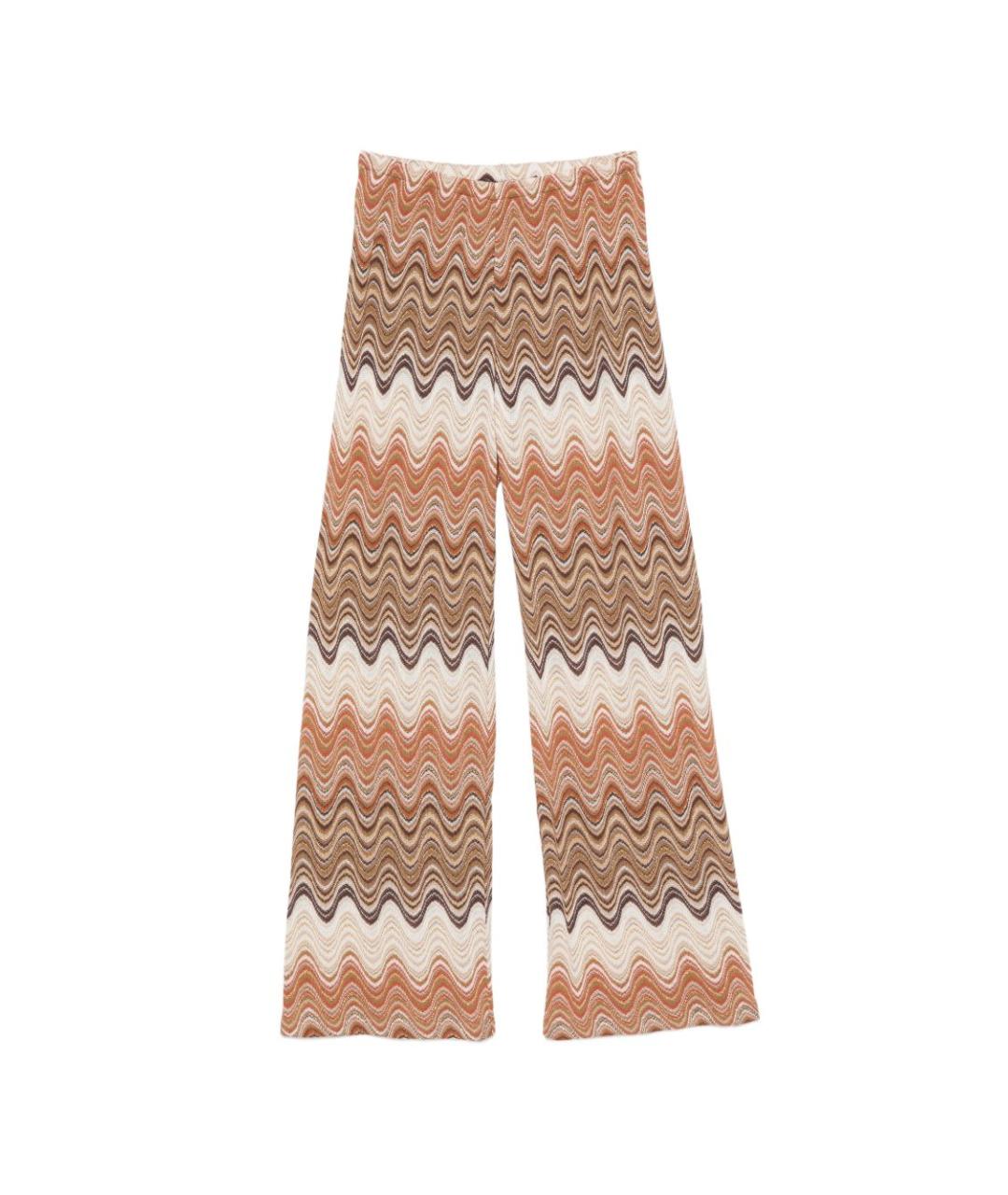 MC2 SAINT BARTH Коричневые полиэстеровые прямые брюки, фото 1