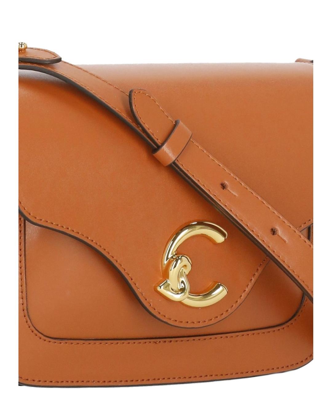 COCCINELLE Коричневая кожаная сумка через плечо, фото 4