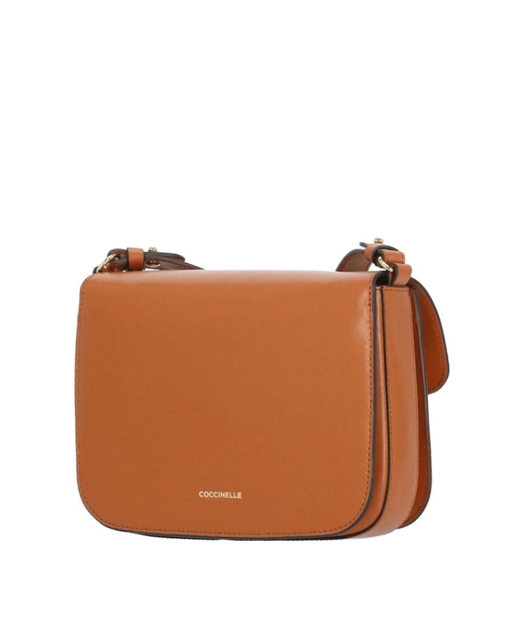 COCCINELLE Коричневая кожаная сумка через плечо, фото 2