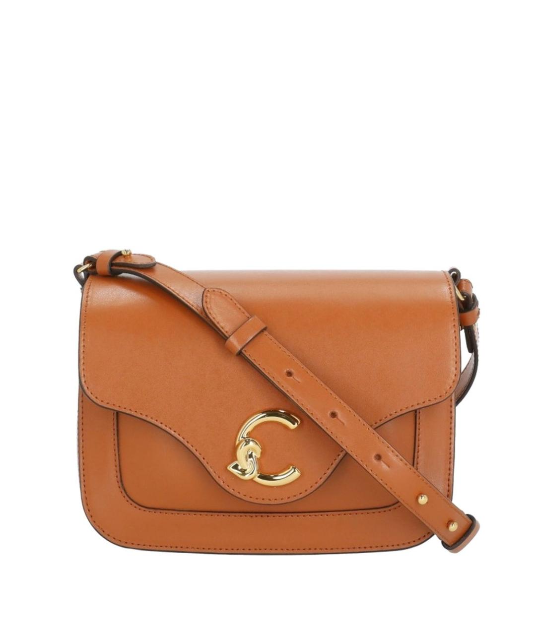 COCCINELLE Коричневая кожаная сумка через плечо, фото 1