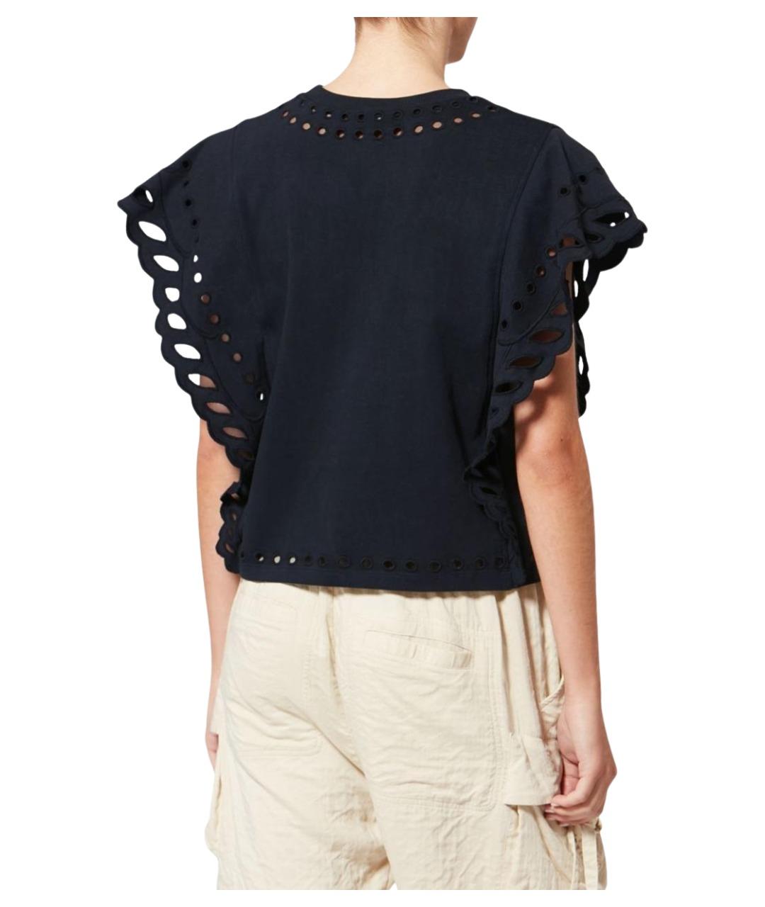 ISABEL MARANT ETOILE Черная хлопковая футболка, фото 5