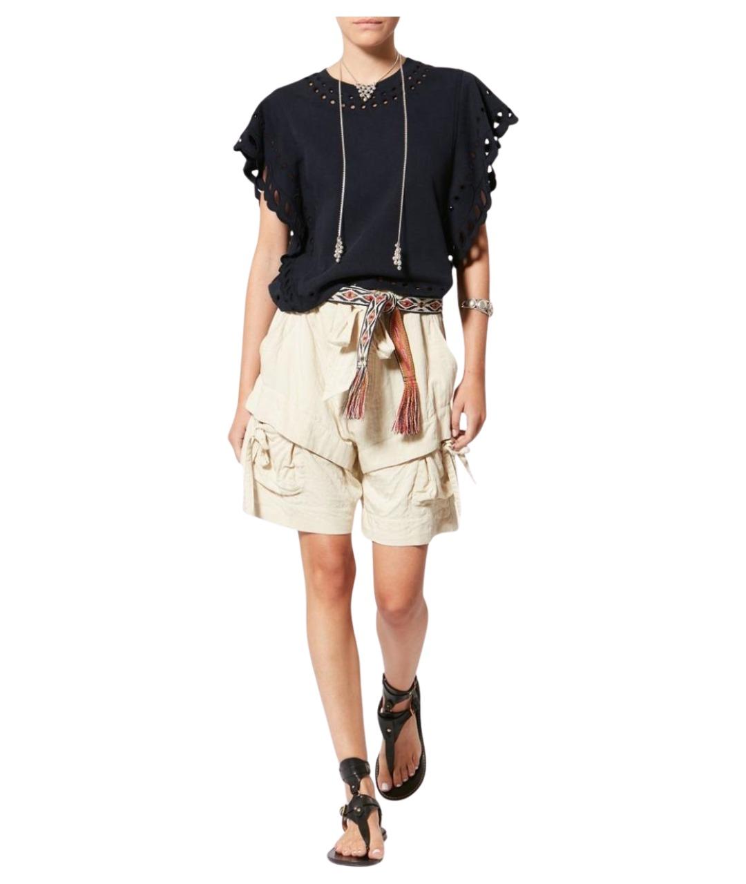 ISABEL MARANT ETOILE Черная хлопковая футболка, фото 4