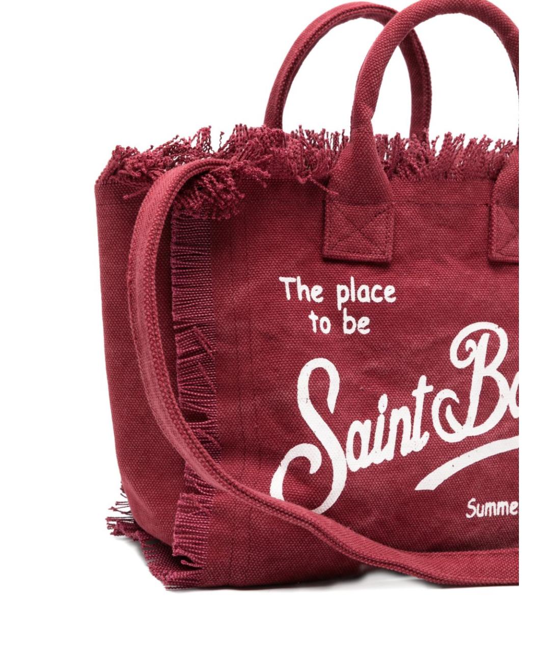 MC2 SAINT BARTH Бордовая хлопковая сумка тоут, фото 4