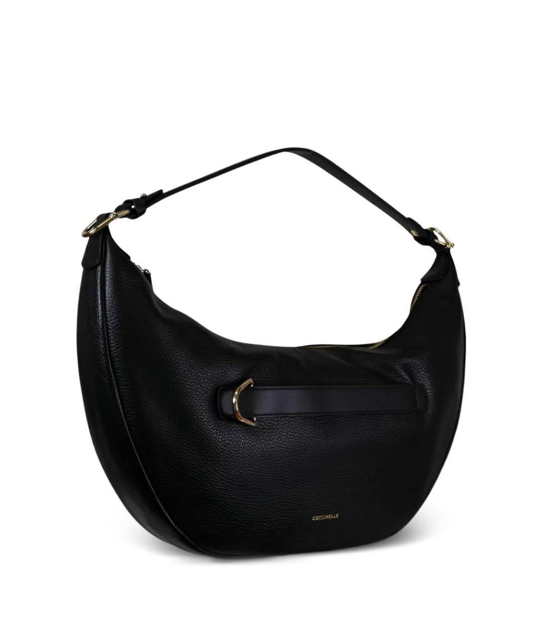 COCCINELLE Черная кожаная сумка через плечо, фото 2