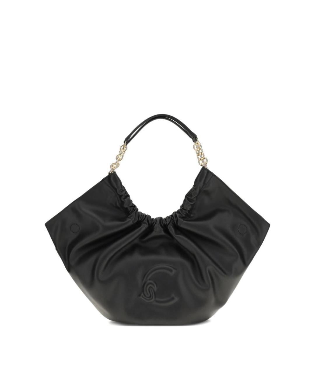 COCCINELLE Черная кожаная сумка тоут, фото 1