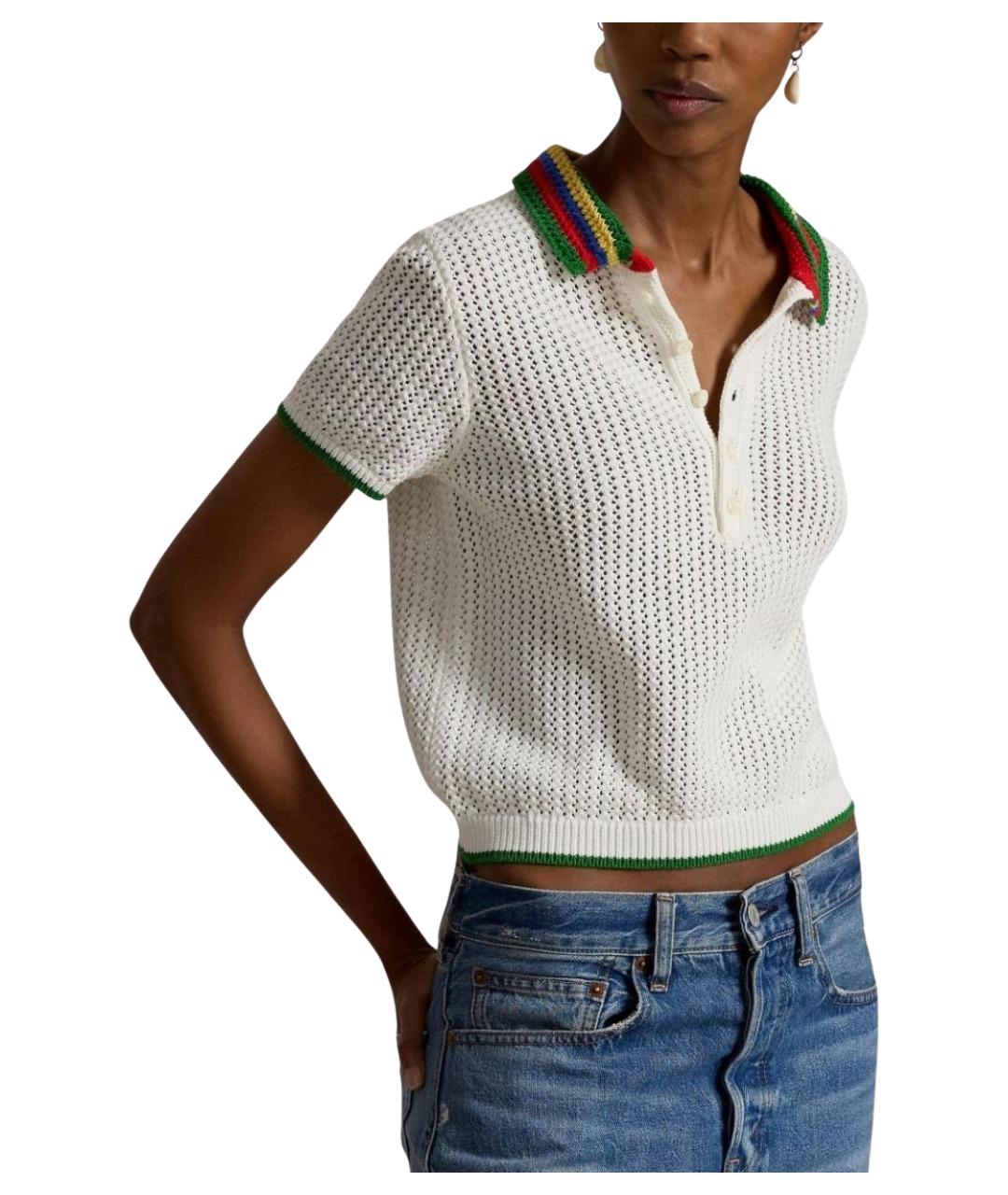 POLO RALPH LAUREN Белая футболка, фото 4