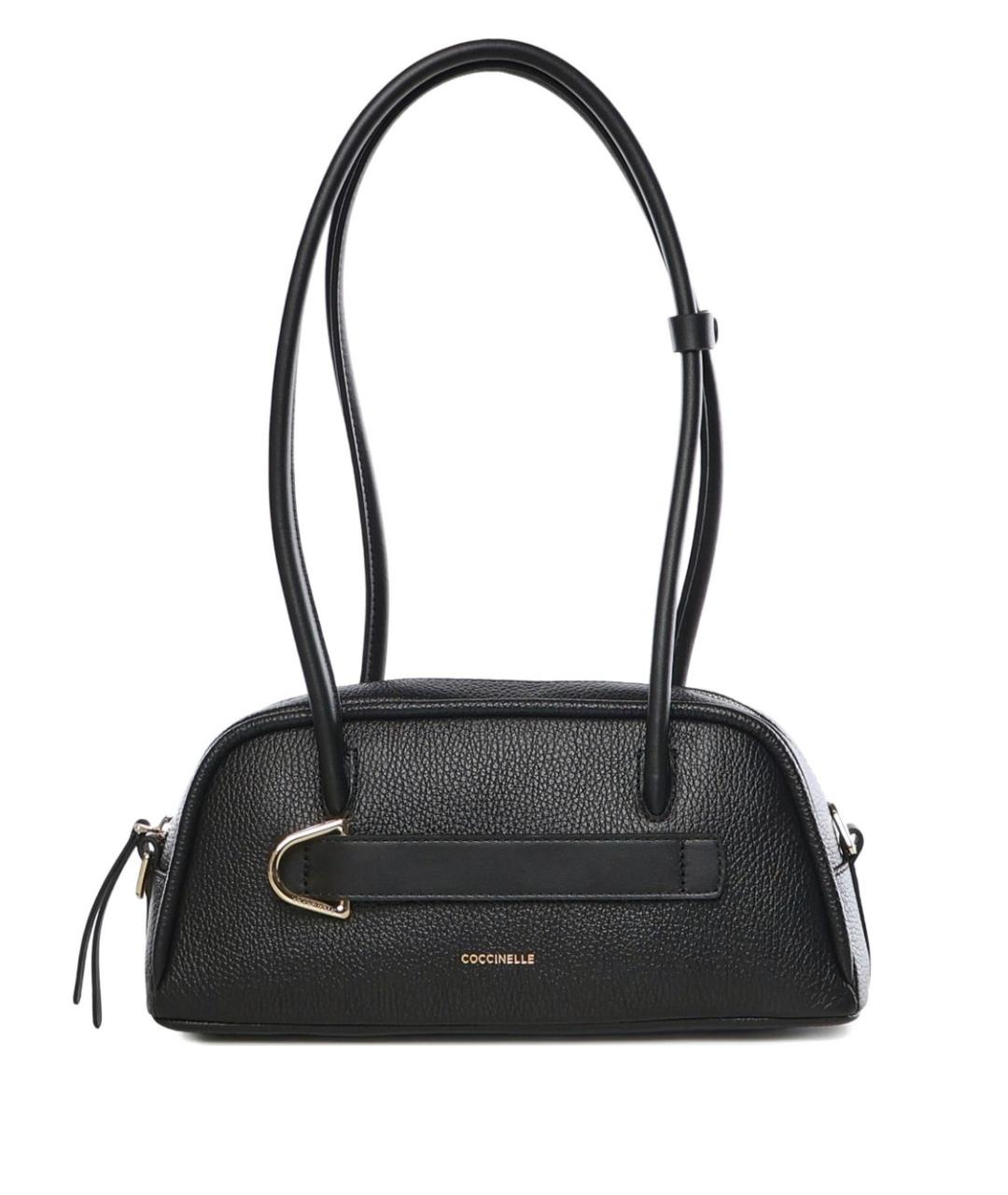 COCCINELLE Черная кожаная сумка через плечо, фото 1