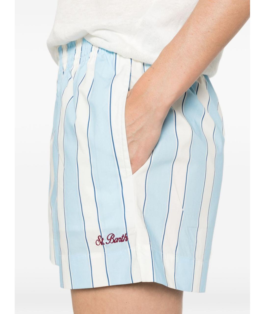 MC2 SAINT BARTH Голубые хлопковые шорты, фото 4