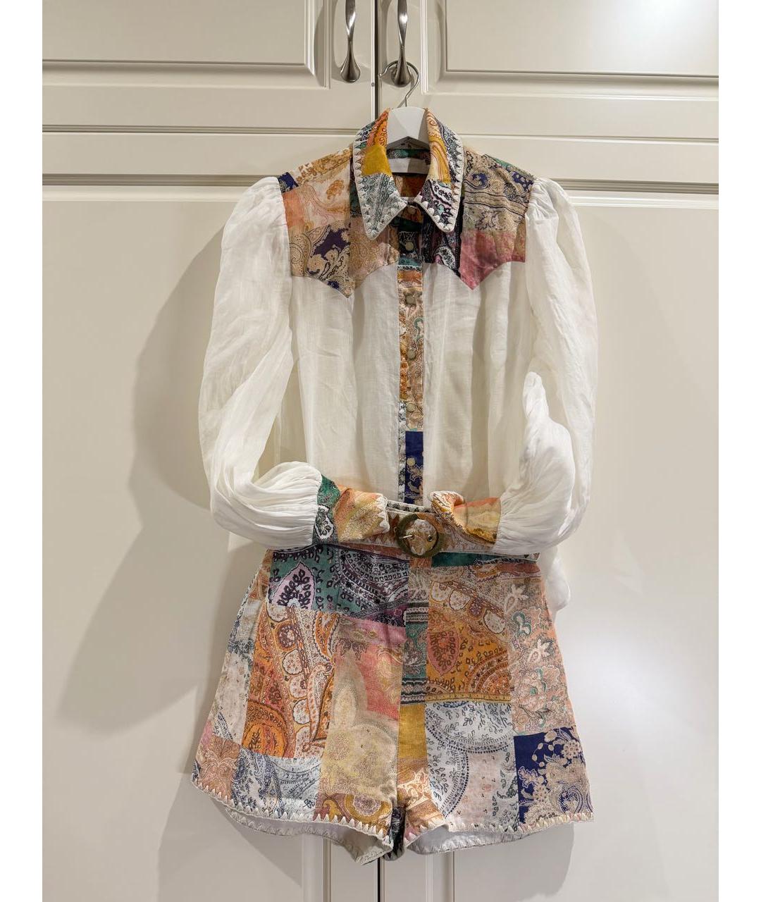 ZIMMERMANN Белый льняной костюм с брюками, фото 9