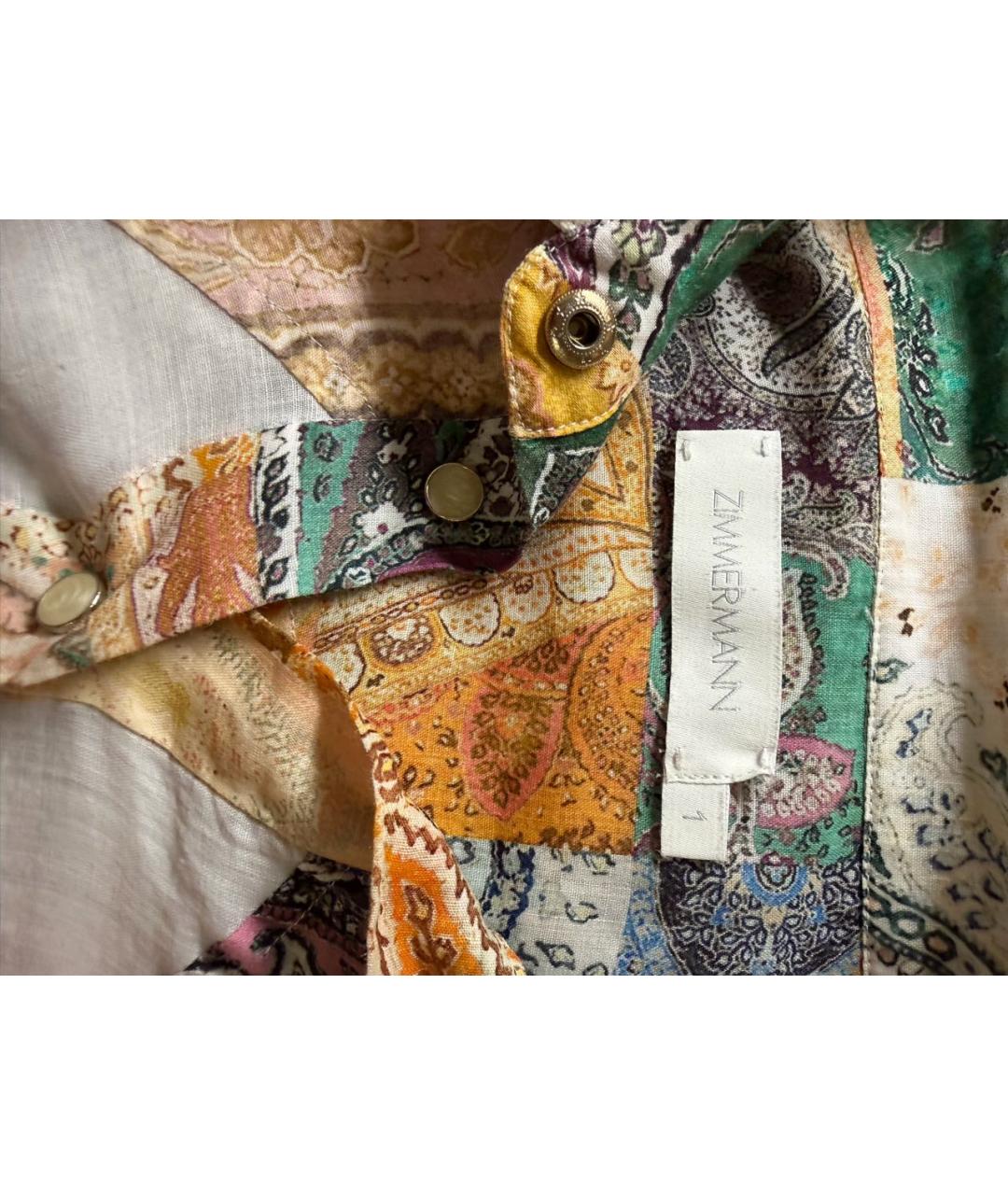 ZIMMERMANN Белый льняной костюм с брюками, фото 3