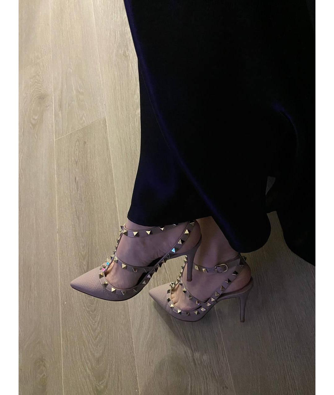 VALENTINO Бежевые туфли из лакированной кожи, фото 4