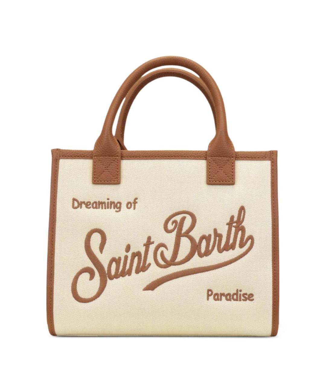 MC2 SAINT BARTH Бежевая тканевая сумка тоут, фото 1