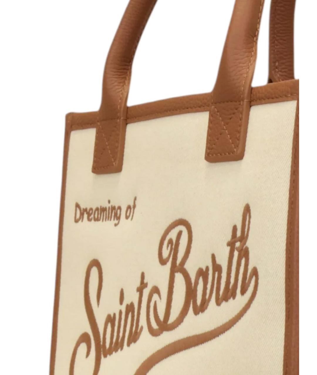 MC2 SAINT BARTH Бежевая тканевая сумка тоут, фото 2