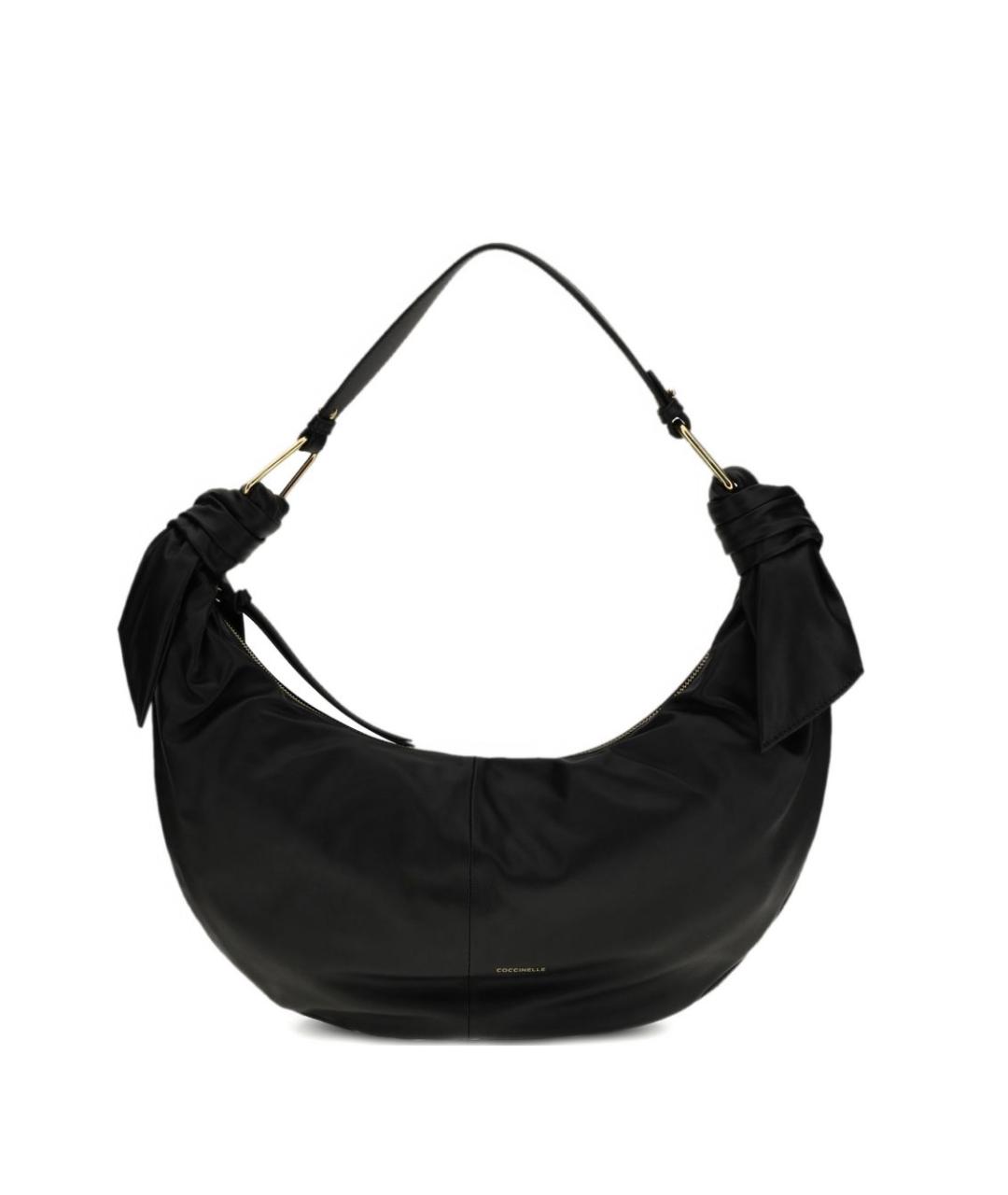 COCCINELLE Черная кожаная сумка с короткими ручками, фото 1