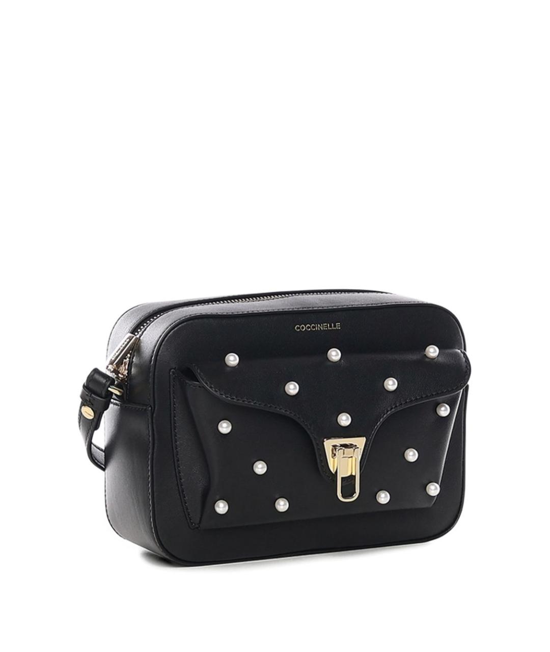 COCCINELLE Черная кожаная сумка через плечо, фото 2