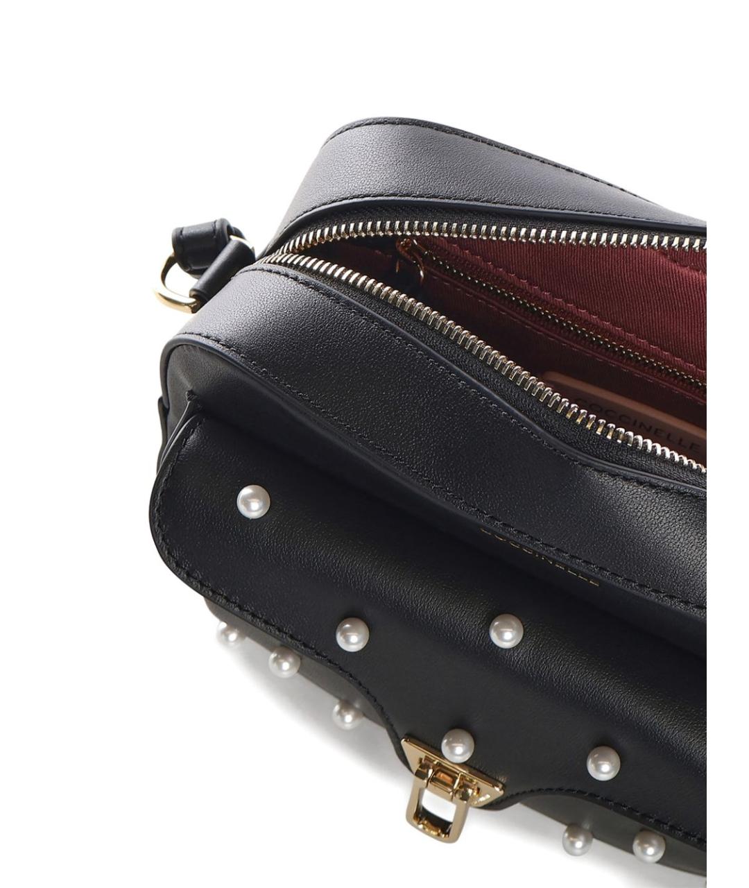 COCCINELLE Черная кожаная сумка через плечо, фото 3