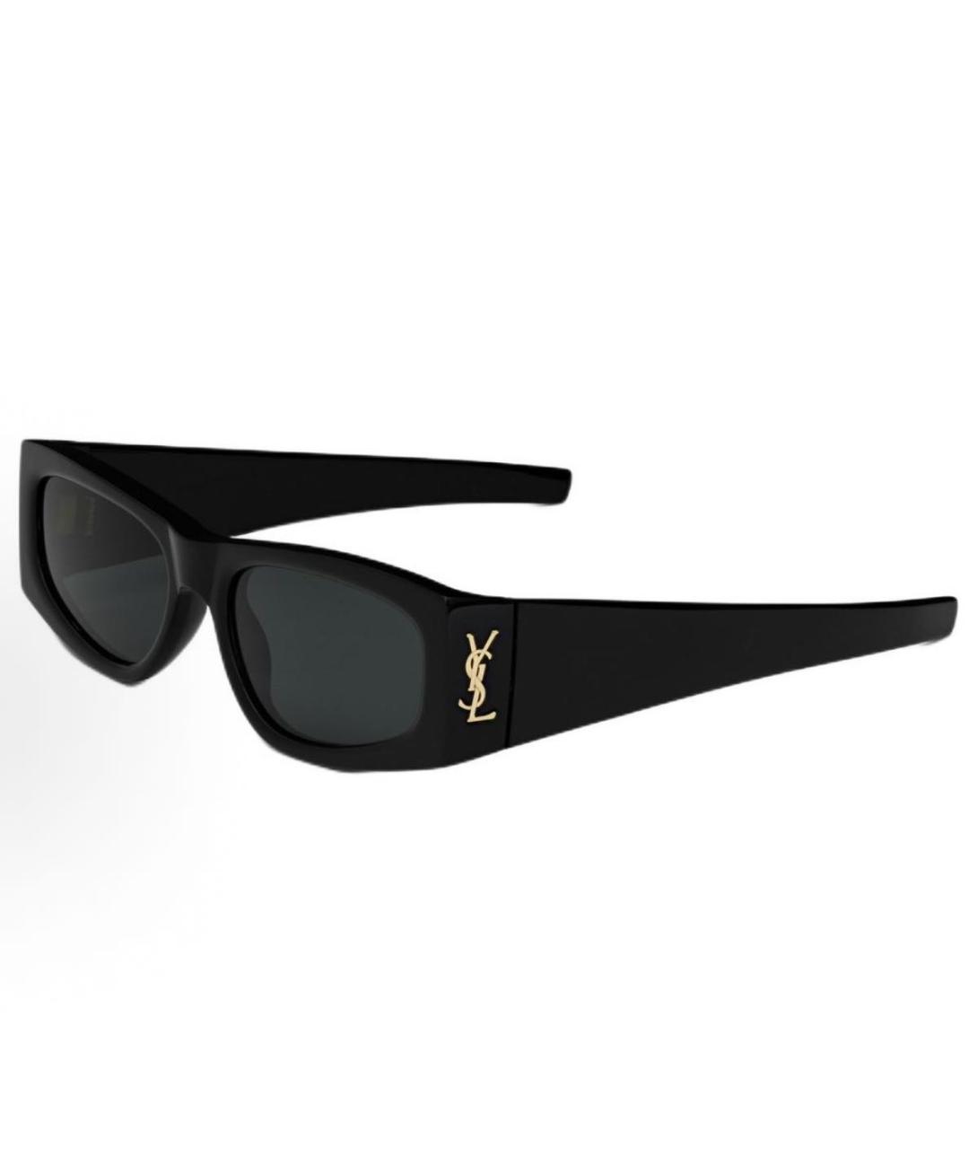 SAINT LAURENT Черные пластиковые солнцезащитные очки, фото 9