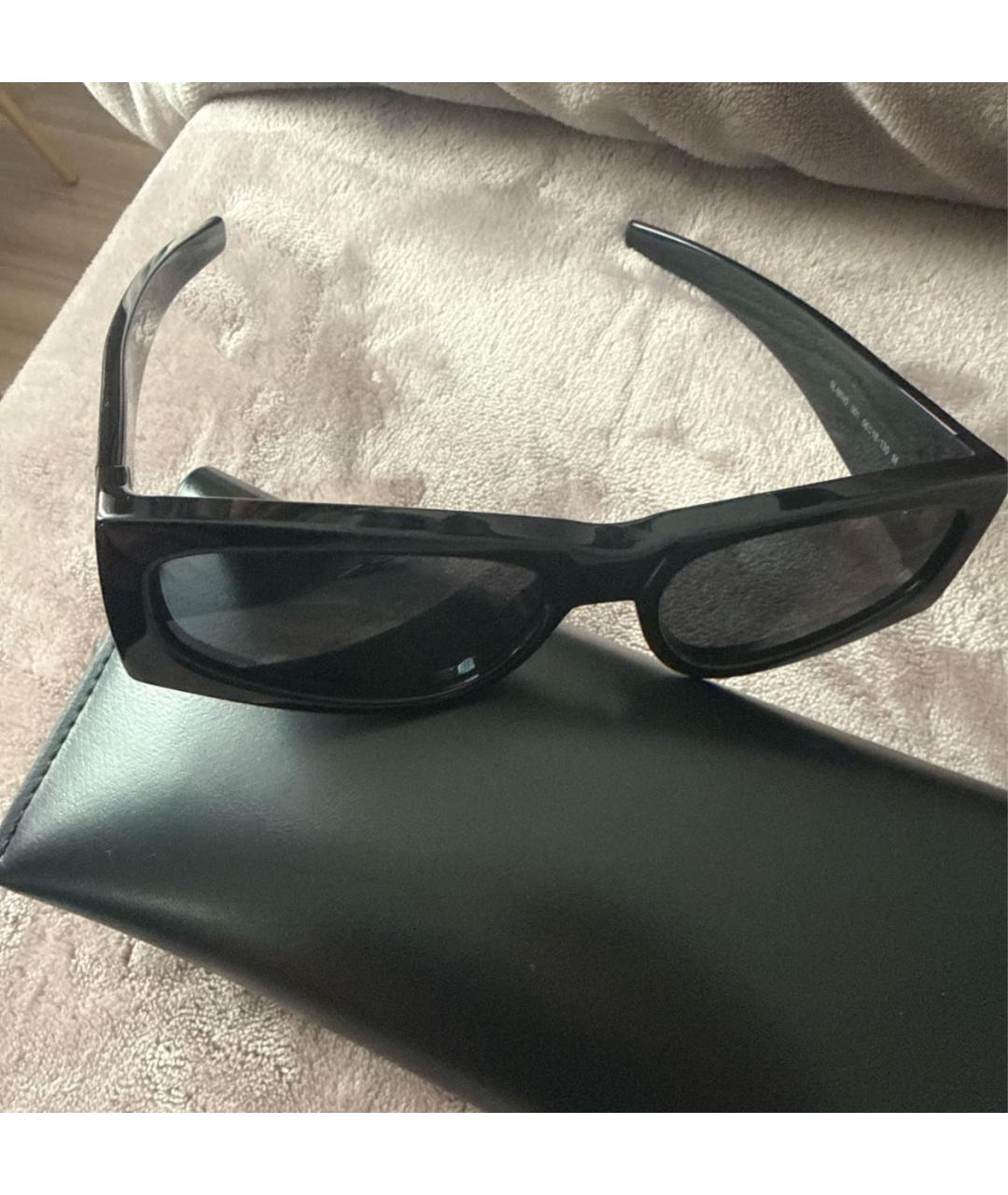 SAINT LAURENT Черные пластиковые солнцезащитные очки, фото 5