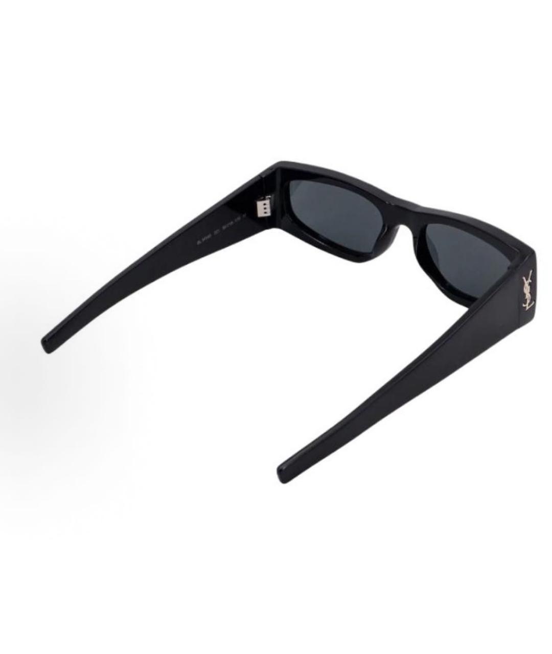 SAINT LAURENT Черные пластиковые солнцезащитные очки, фото 3