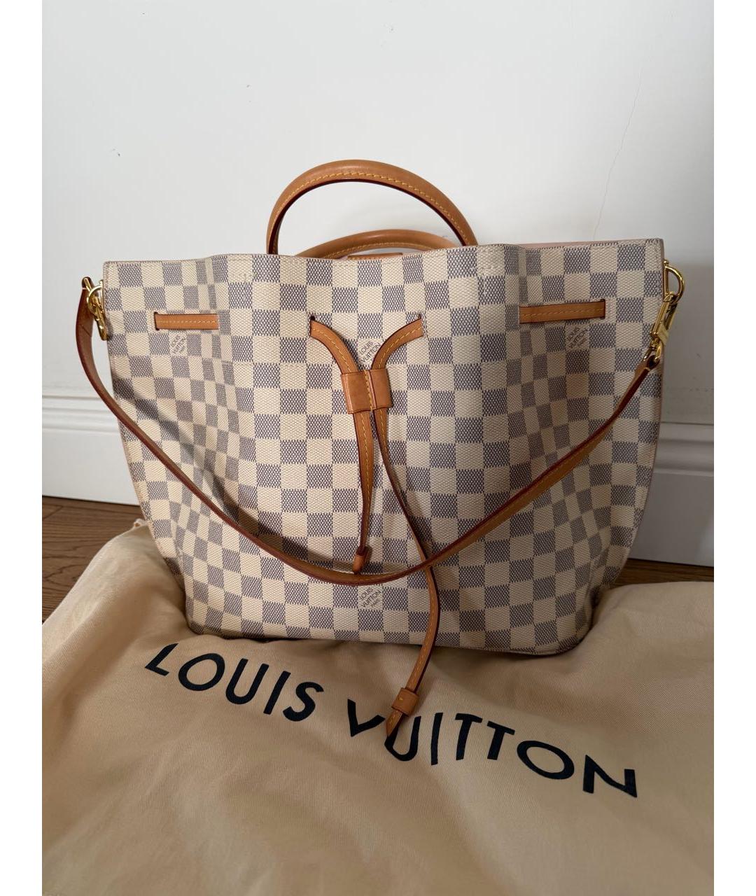 LOUIS VUITTON Бежевая сумка тоут, фото 9