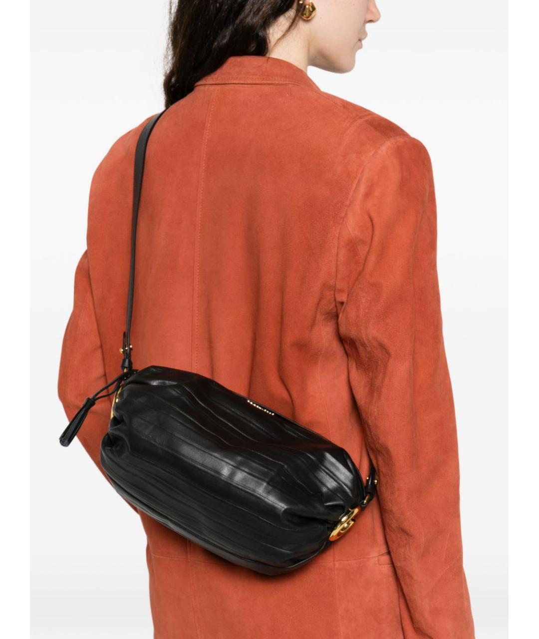 COCCINELLE Черная кожаная сумка через плечо, фото 2