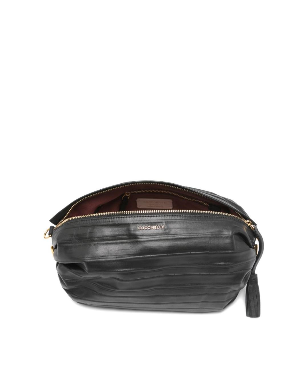 COCCINELLE Черная кожаная сумка через плечо, фото 3