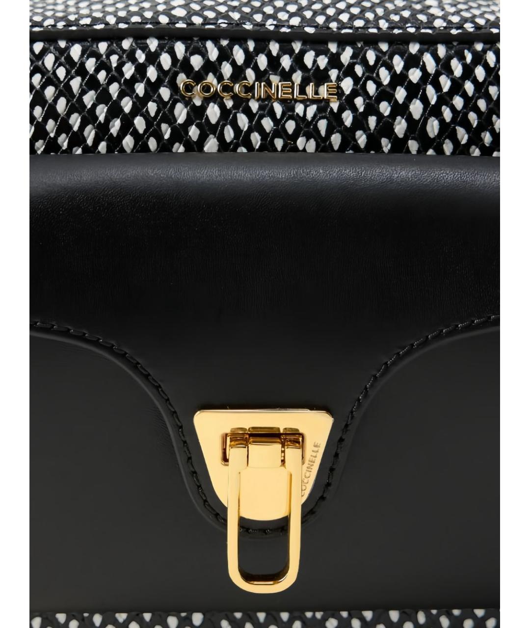 COCCINELLE Черная кожаная сумка через плечо, фото 2