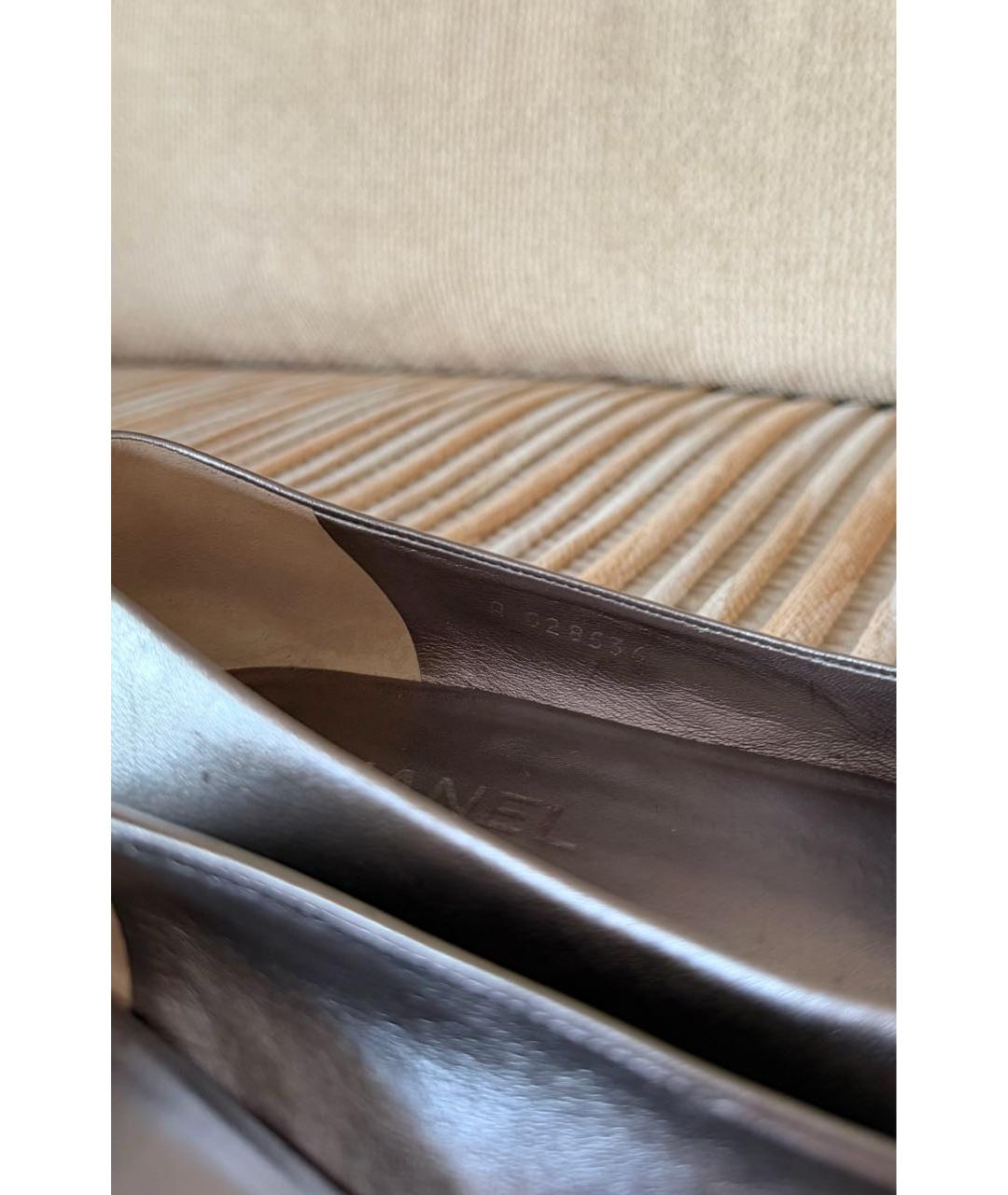 CHANEL Серые кожаные балетки, фото 6