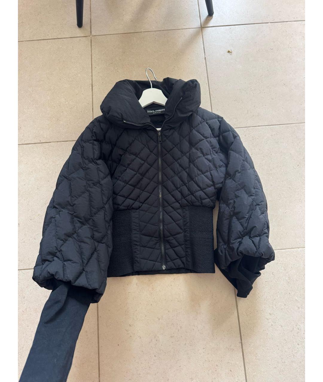DOLCE&GABBANA Черная полиамидовая куртка, фото 3